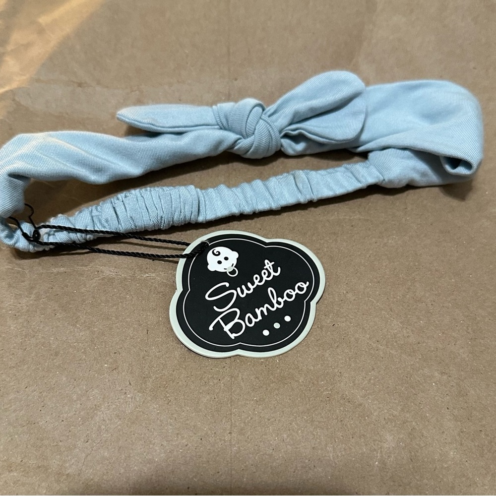 Light Blue Knot Headband for babies